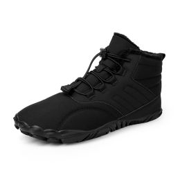 Fleece-lined Warm Five-finger Outdoor Sports Cotton Shoes Boots Wear-resistant Non-slip