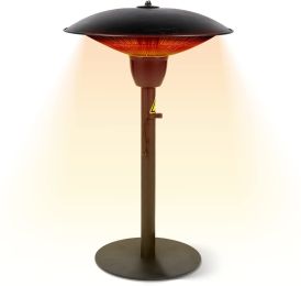 Simple Deluxe 1500W Patio Heater; Outdoor Patio Heater; Outdoor Electric Heater; Infrared Heater for Patios and Balconies; Camping; Tailgating 26&quot