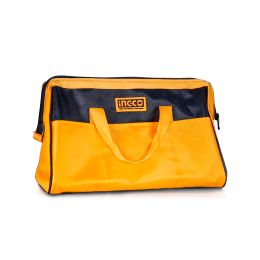 INGCO 16 Inch Tool Bag Organizer with Wide Mouth Multi-use Tool Tote Bag Waterproof for Construction Carpentry Gardening Electrician Home DIY HTBG2816