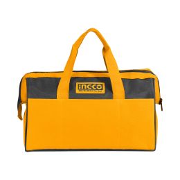 INGCO 13 Inch Tool Bag Organizer with Wide Mouth Multi-use Tool Tote Bag Waterproof for Construction Carpentry Gardening Electrician Home DIY HTBG2813