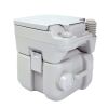 5.3 Gallon 20L Flush Outdoor Indoor Travel Camping Portable Toilet for Car; Boat; Caravan; Campsite; Hospital; Gray