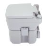 5.3 Gallon 20L Flush Outdoor Indoor Travel Camping Portable Toilet for Car; Boat; Caravan; Campsite; Hospital; Gray