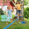 Winslow&Ross 44 Pieces Warrior Obstacle Course Swing Set with 60 ft Extra Long Slack Line;  14 Hanging Loops - with Rope Climbing Ladder & Twist Swing