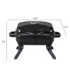 Portable Charcoal Grill BBQ and Smoker with Lid, Folding Tabletop Grill, for Camping Patio Backyard Outdoor Cooking, Black  YJ