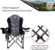 Outdoor Padded Camping Chair with Lumbar Back Support