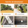 Outdoor 4/6 Person Dark Room Instant Tent;  Easy Setup Family Tent;  Tent for Camping Waterproof with Door Mat and Door Awning;  Orange;  Large