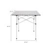 Folding Table Camping Table Rolling Up Portable Iron Legs Frame Compact Aluminum Table for Outdoor Picnic Hiking BBQ