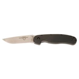 Ontario RAT1 Folder 3.625 in Blade Black GFN Handle