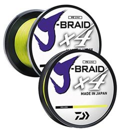 Daiwa J-Braid X4 300 Yard Spool 50LB Test - Fluorescent Yllw