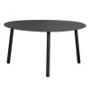 Outdoor Side Table Aluminum Unique Shape Weather Resistant Patio Coffee Table Bedside Table, Black