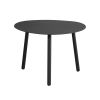 Outdoor Side Table Aluminum Unique Shape Weather Resistant Patio Coffee Table Bedside Table, Black