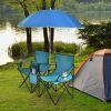 Portable Folding Picnic Double Chair With Umbrella