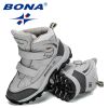 BONA 2020 New Designers Outdoor Snow Boots Boys Girls Plush Sneakers Terkking Boots Children Hiking Mountain Climbing Camping