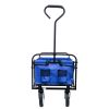 Outdoor Folding Wagon Garden ;  Large Capacity Folding Wagon Garden Shopping Beach Cart ; Heavy Duty Foldable Cart;  for Outdoor Activities;  Beaches;