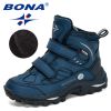 BONA 2020 New Designers Outdoor Snow Boots Boys Girls Plush Sneakers Terkking Boots Children Hiking Mountain Climbing Camping