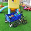 Outdoor Folding Wagon Garden ;  Large Capacity Folding Wagon Garden Shopping Beach Cart ; Heavy Duty Foldable Cart;  for Outdoor Activities;  Beaches;