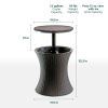 Patio Furniture Rattan Style Patio Beverage Cooler Bar Table